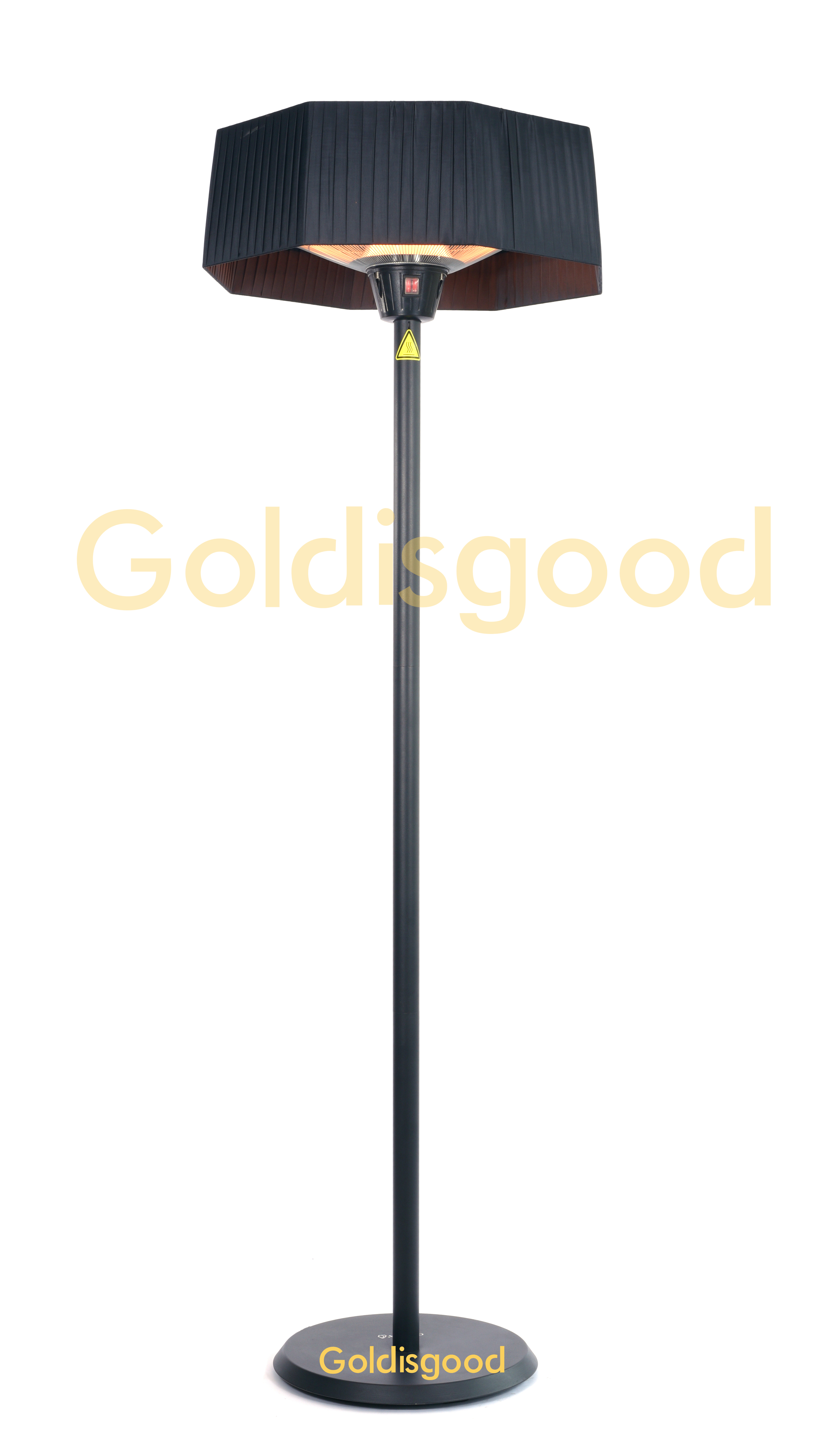 Distance between patio heater and ceiling